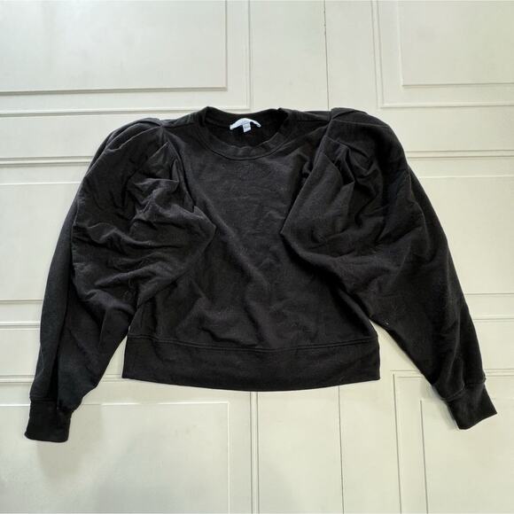 ANTONIO MELANI Sweaters - Antonio Melani Cropped Shoulder Padded Sweatshirt -Cotton Blend - Black XS